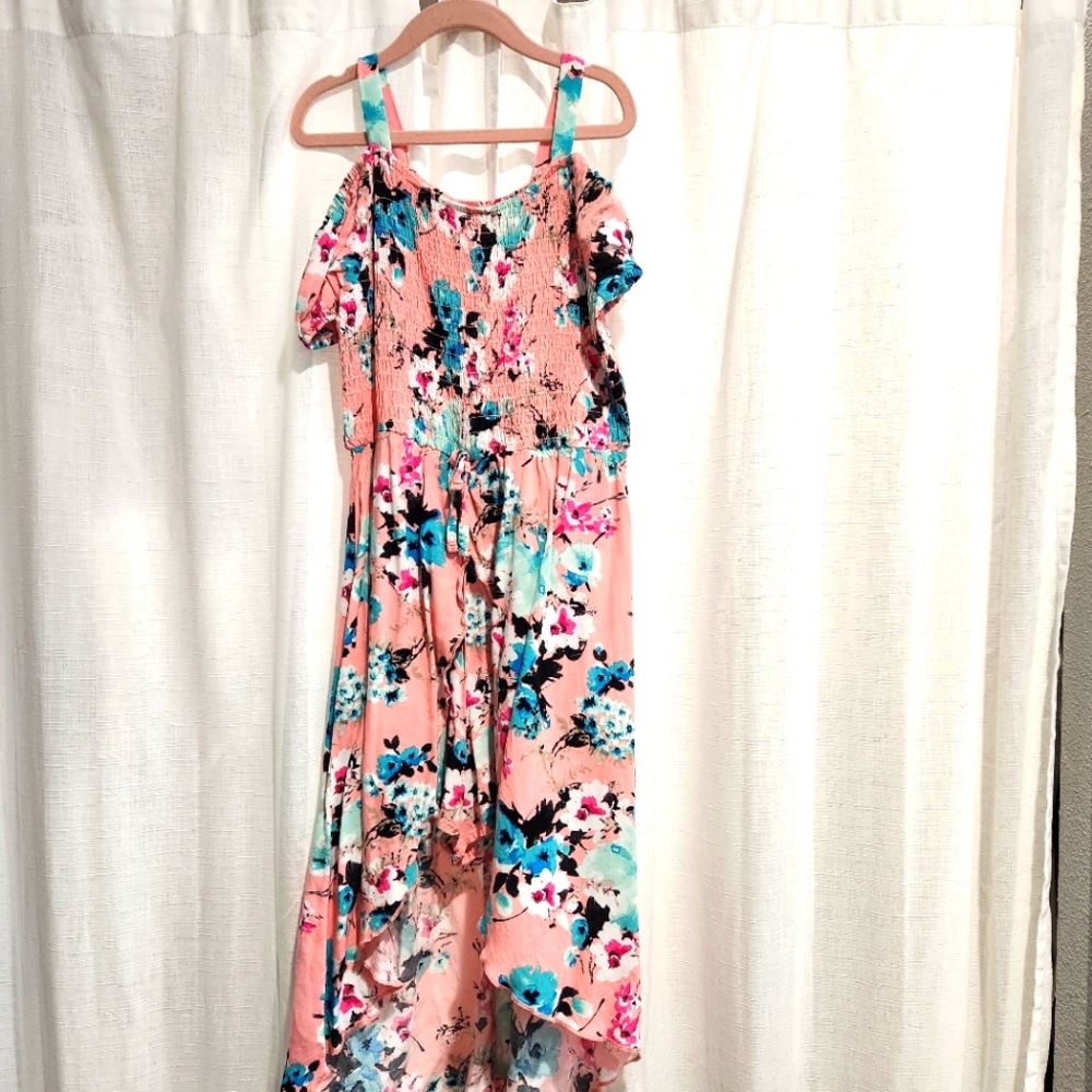 Justice off shoulder fly away rompers sz 10